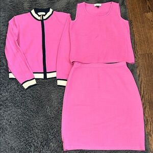LN St. John Collection 3 piece knit suit